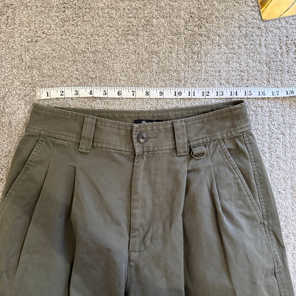 Madewell Harlow Wide Leg Cargo Pant Olive Green Sz 6 Utility Army Gorpcore Chic - Picture 6 of 14